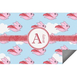 Flying Pigs Indoor / Outdoor Rug (Personalized)
