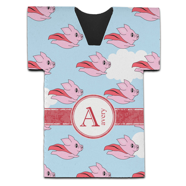 Custom Flying Pigs Jersey Bottle Cooler (Personalized)