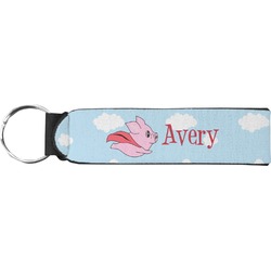 Flying Pigs Neoprene Keychain Fob (Personalized)