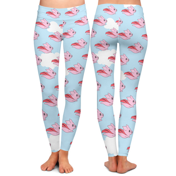 Flying Pigs Ladies Leggings - Front and Back