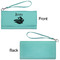 Flying Pigs Ladies Wallets - Faux Leather - Teal - Front & Back View