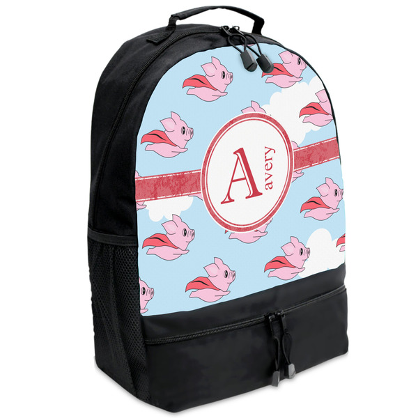 Custom Flying Pigs Backpacks - Black (Personalized)