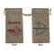 Flying Pigs Large Burlap Gift Bag - Front & Back (Personalized)