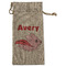 Flying Pigs Large Burlap Gift Bags - Front