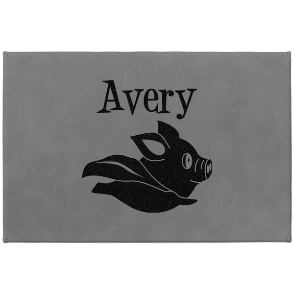 Flying Pigs Large Engraved Gift Box with Leather Lid - Approval