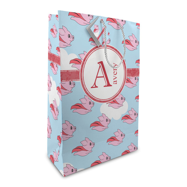 Custom Flying Pigs Large Gift Bag (Personalized)