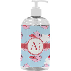 Flying Pigs Plastic Soap / Lotion Dispenser (16 oz - Large - White) (Personalized)