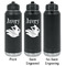 Flying Pigs Laser Engraved Water Bottles - 2 Styles - Front & Back View
