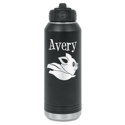Flying Pigs Water Bottle - Laser Engraved - Front (Personalized)