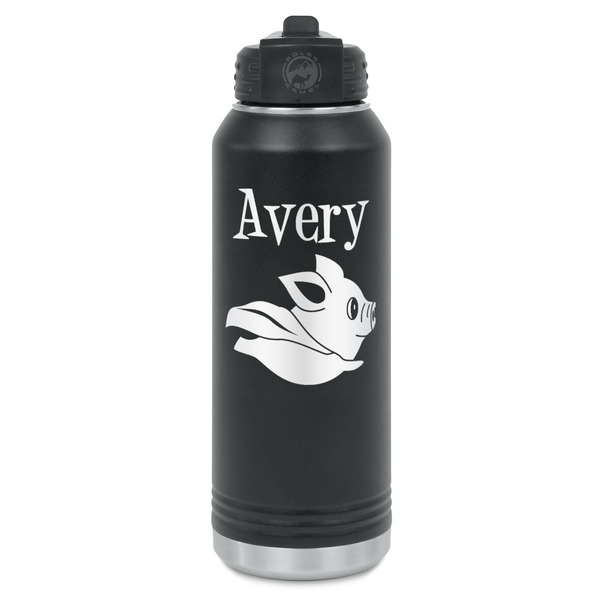 Custom Flying Pigs Water Bottles - Laser Engraved (Personalized)