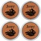 Flying Pigs Leather Coaster Set of 4