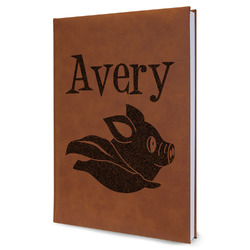 Flying Pigs Leather Sketchbook (Personalized)