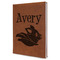 Flying Pigs Leather Sketchbook - Large - Double Sided - Angled View