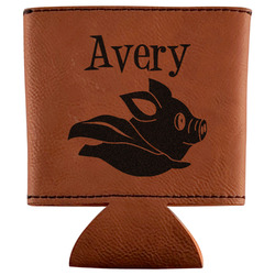 Flying Pigs Leatherette Can Sleeve (Personalized)