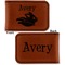 Flying Pigs Leatherette Magnetic Money Clip - Front and Back