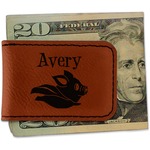 Flying Pigs Leatherette Magnetic Money Clip (Personalized)
