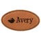 Flying Pigs Leatherette Oval Name Badges with Magnet - Main