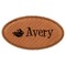 Flying Pigs Leatherette Oval Name Badge with Magnet (Personalized)