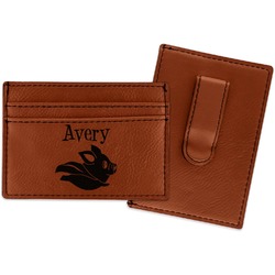 Flying Pigs Leatherette Wallet with Money Clip (Personalized)
