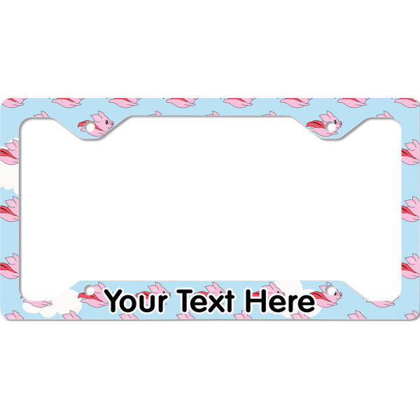 Custom Flying Pigs License Plate Frame - Style C (Personalized)