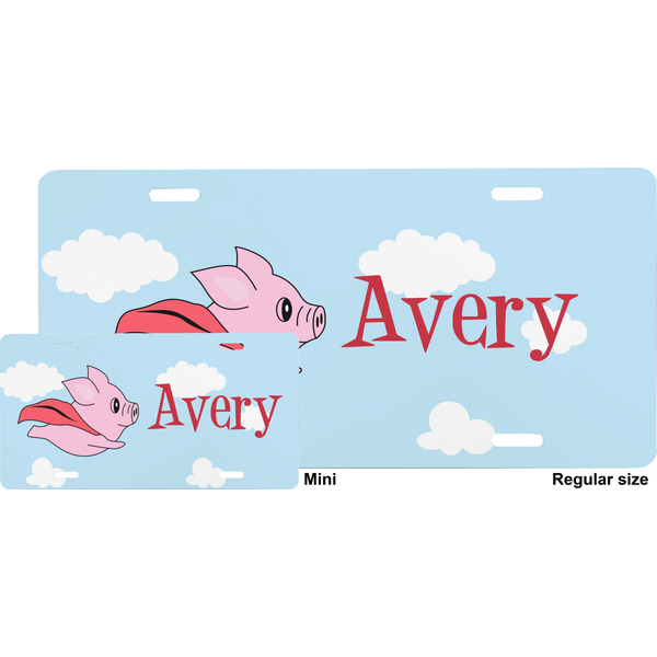 Flying Pigs License Plate (Sizes)