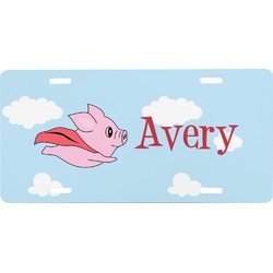 Flying Pigs Front License Plate (Personalized)