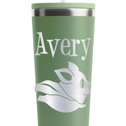 Flying Pigs RTIC Everyday Tumbler with Straw - 28oz - Light Green - Single-Sided (Personalized)
