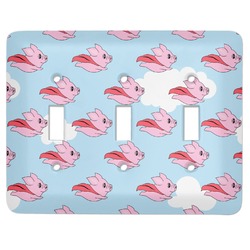 Flying Pigs Light Switch Cover (3 Toggle Plate)