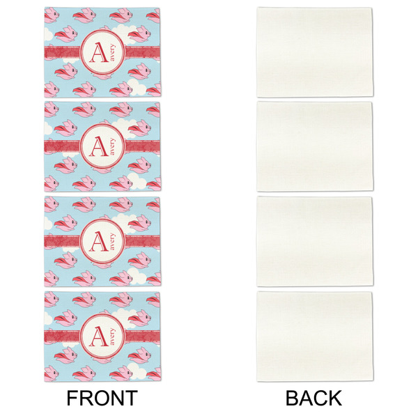 Flying Pigs Linen Placemat - APPROVAL Set of 4 (single sided)