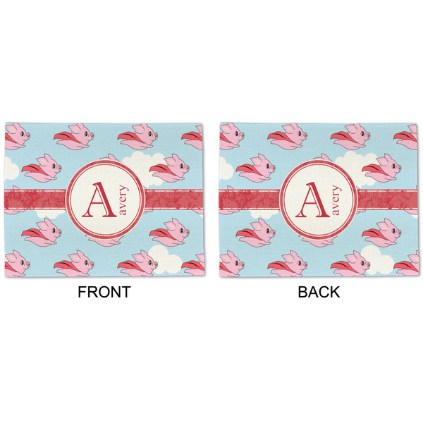 Flying Pigs Linen Placemat - APPROVAL (double sided)