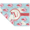 Flying Pigs Double-Sided Linen Placemat - Single w/ Name and Initial