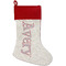 Flying Pigs Linen Stockings w/ Red Cuff - Front