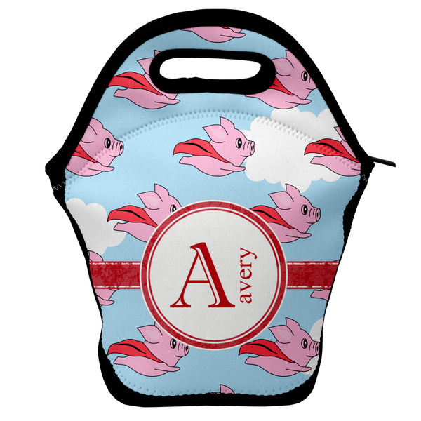 Custom Flying Pigs Lunch Bag w/ Name and Initial