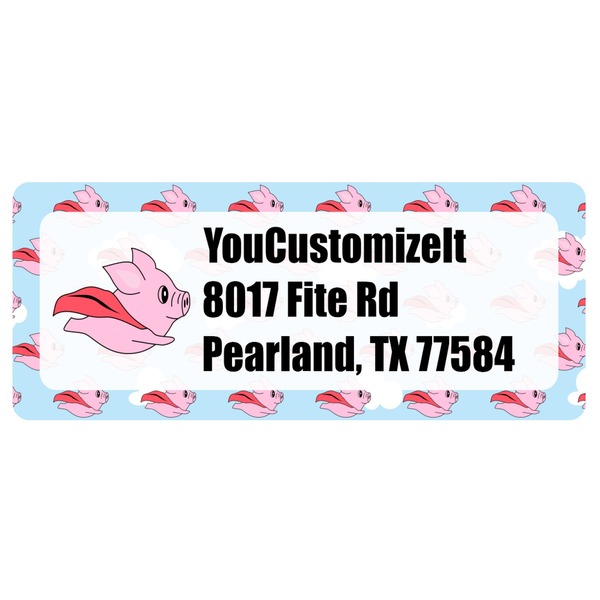 Custom Flying Pigs Return Address Labels (Personalized)