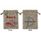 Flying Pigs Medium Burlap Gift Bag - Front and Back