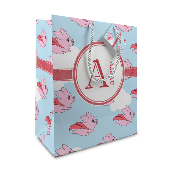 Custom Flying Pigs Medium Gift Bag (Personalized)