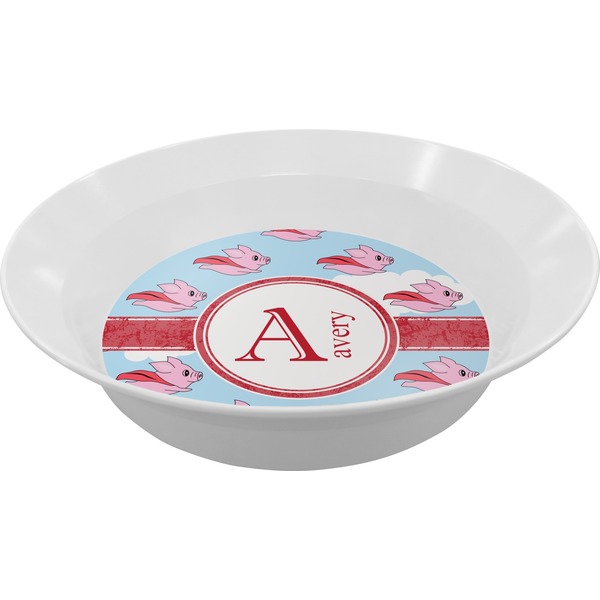 Custom Flying Pigs Melamine Bowl (Personalized)