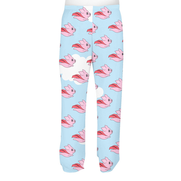 Flying Pigs Men's Pjs Back - on model
