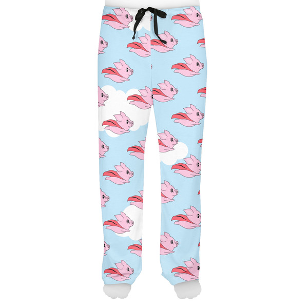 Flying Pigs Men's Pjs Front - on model