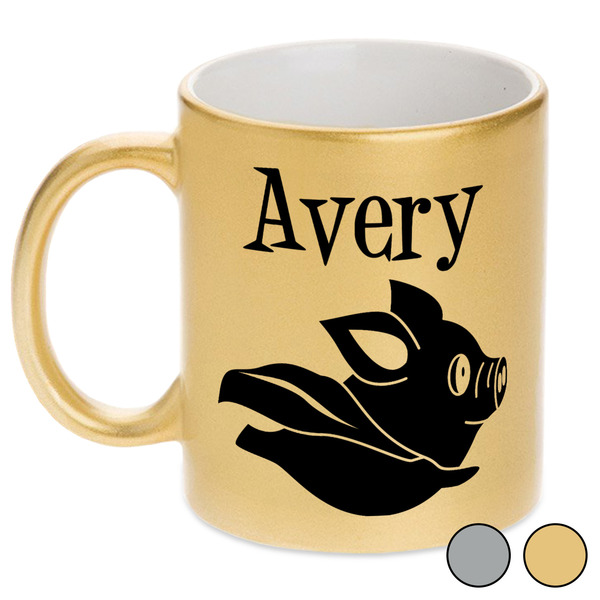 Flying Pigs Metallic Mugs