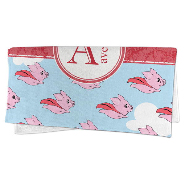 Flying Pigs Microfiber Dish Rag - FOLDED (half)
