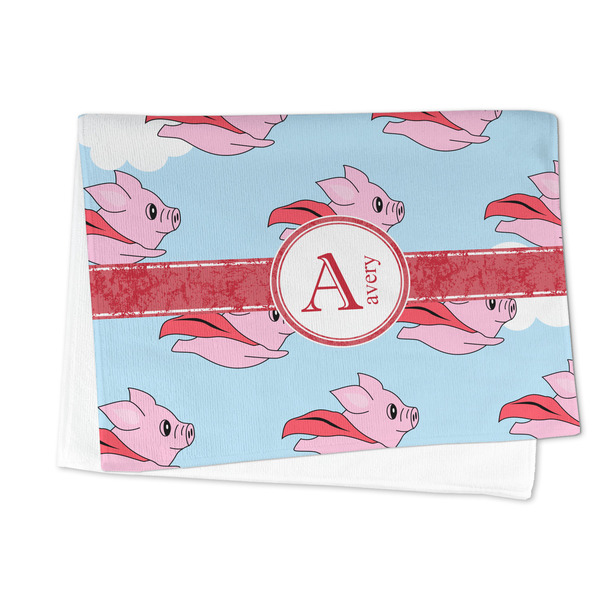 Flying Pigs Microfiber Dish Towel - FOLDED HALF