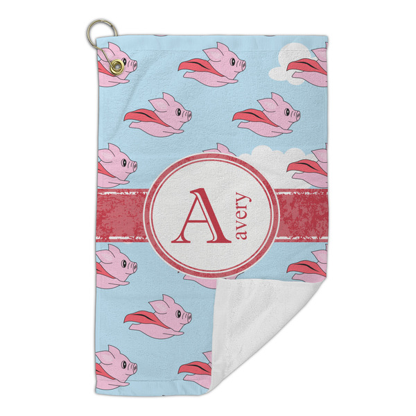 Flying Pigs Microfiber Golf Towels Small - FRONT FOLDED