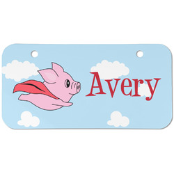 Flying Pigs Mini/Bicycle License Plate (2 Holes) (Personalized)