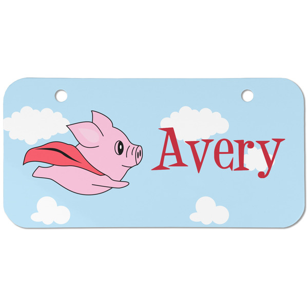 Custom Flying Pigs Mini/Bicycle License Plate (2 Holes) (Personalized)