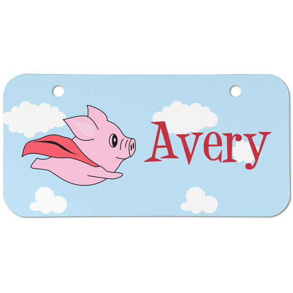 Flying Pigs Mini Bicycle License Plate - Two Holes