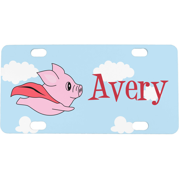 Custom Flying Pigs Mini / Bicycle License Plate (4 Holes) (Personalized)