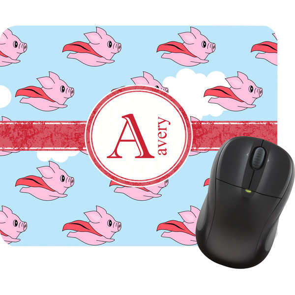 Custom Flying Pigs Rectangular Mouse Pad (Personalized)