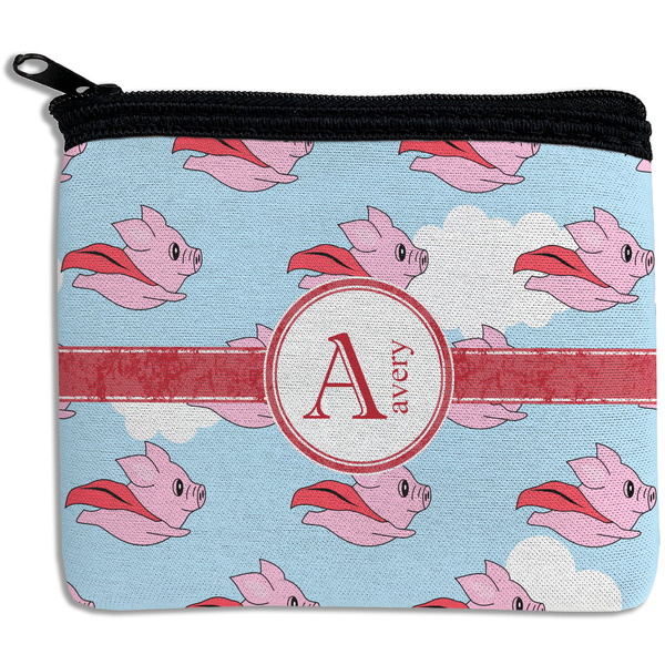 Custom Flying Pigs Rectangular Coin Purse (Personalized)