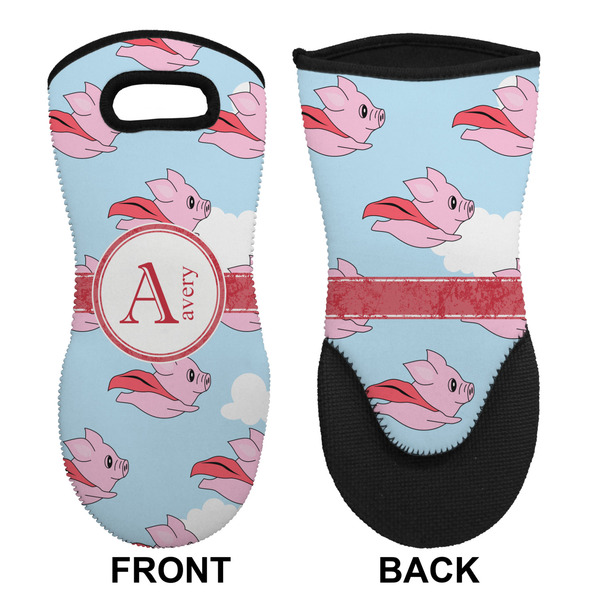 Flying Pigs Neoprene Oven Mitt (Front & Back)